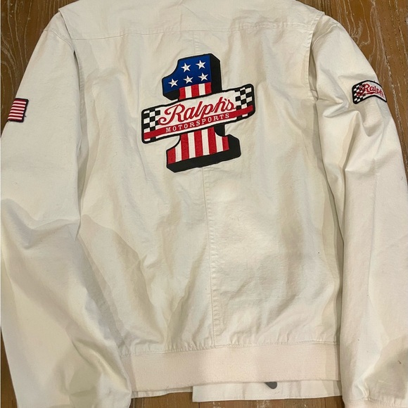 Ralph Lauren Polo Sport PRL Racing White Jacket Men's Sz Large NWT - Picture 3 of 4